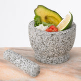 Creative Home Natural Granite 5-1/2" Diam. Unpolished Mortar & Pestle Set, Gray