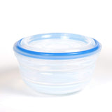 Creative Home Silicone Collapsible Storage Leak Resistant Lid Bowl, Blue