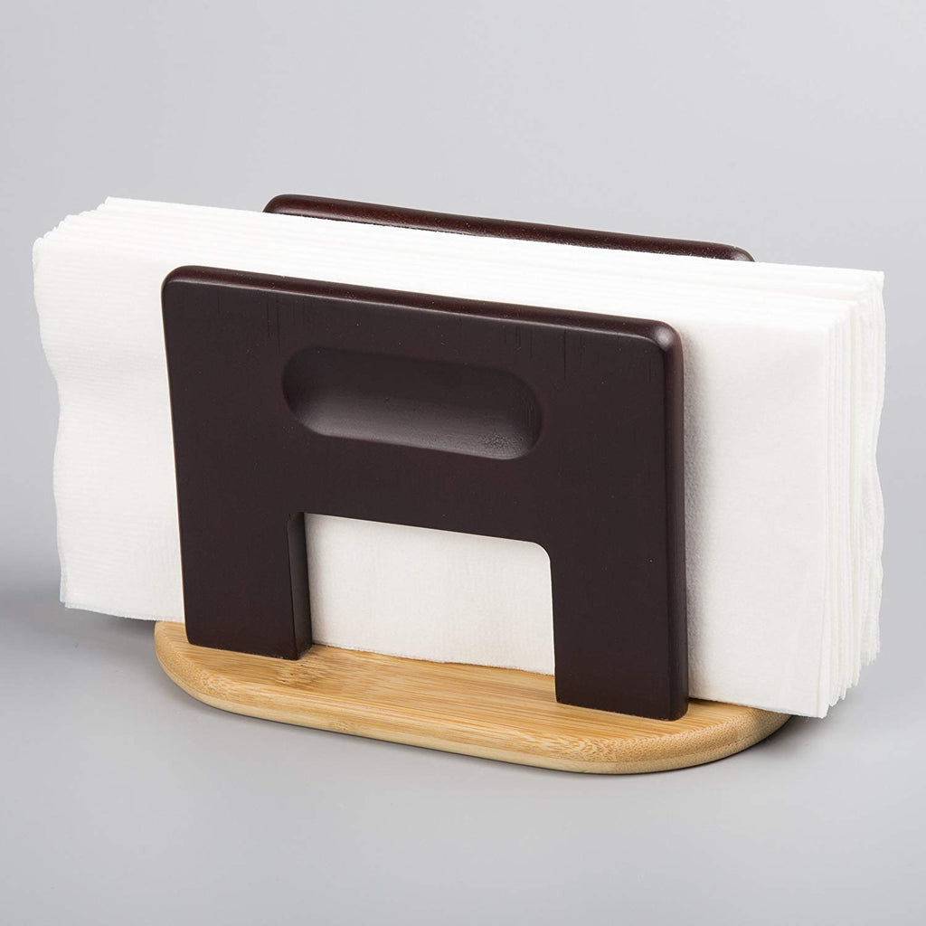 Stained Bamboo Napkin Holder, Espresso Color