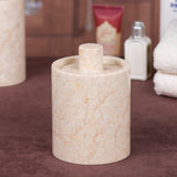 Creative Home Champagne Marble Cotton Ball Holder