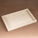 Creative Home Deluxe Champagne Marble Stone Guest Towel, Vanity Tray