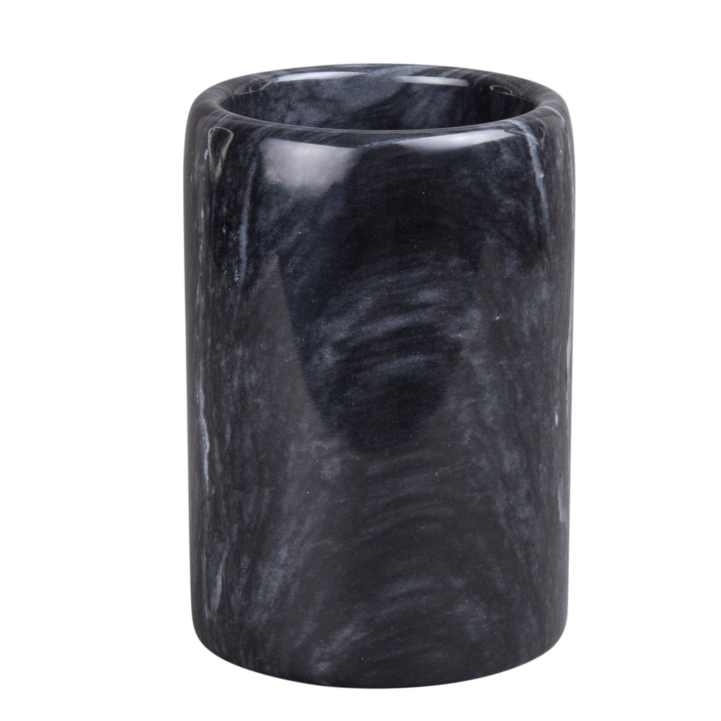 Creative Home Internal Spa Collection Black Marble Tumbler ,Toothbrush Holder .