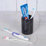 Creative Home Internal Spa Collection Black Marble Tumbler ,Toothbrush Holder .