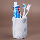 Creative Home Natural Marble Stone Tumbler Toothbrush Holder,