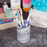 Creative Home Natural Marble Stone Tumbler Toothbrush Holder,