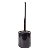 Creative Home Deluxe Natural Black Marble Stone Toilet Brush Holder with Silicone Cover