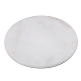 Creative Home Creamy White Marble 8" Round Trivet