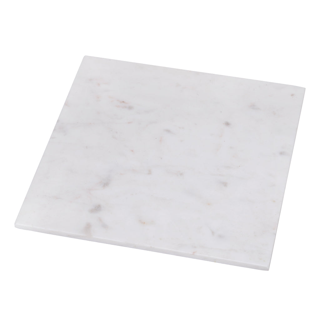 Creative Home Creamy White Marble 12" Square Board