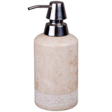 Creative Home Champagne Marble Stone Liquid Soap Dispenser with Hand Carved Bath Collection