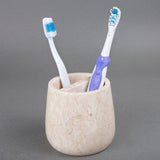 Creative Home Champagne Marble Dalton Collection Toothbrush Holder .