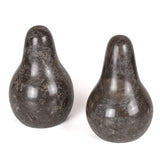 Creative Home Charcoal Pear Shape Marble Bookends (Set of 2)