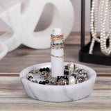 Creative Home Natural Marble Ring Holder Accessory Organizer Tray,