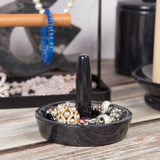 Creative Home Natural Black Marble Ring Holder Accessory Organizer Tray