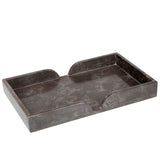 Creative Home Scalloped Vanity Tray Charcoal Marble Bath Accessories