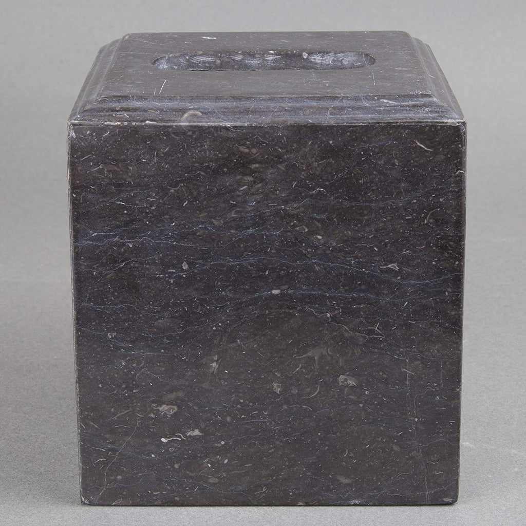 Tissue Box Holder Charcoal Marble Bath Accessories