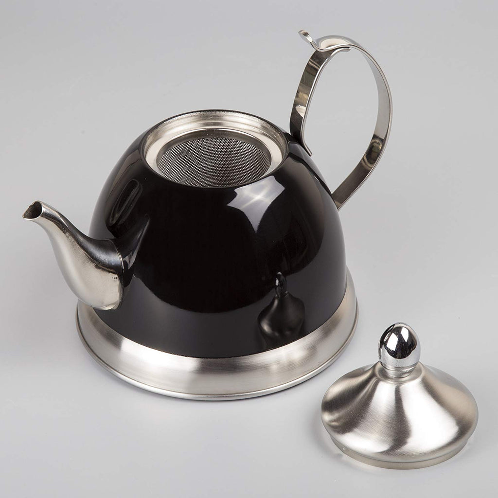 Creative Home 2-Qt Stainless Steel Stovetop Tea Kettle, Black