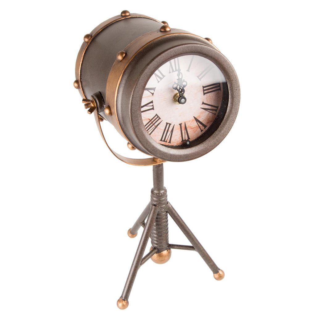 Creative Home Distressed Retro Studio Lamp Metal Clock