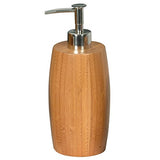 Natural Bamboo Liquid Soap, Lotion Dispenser with Stainless Steel Pump