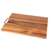 Creative Home Acacia Wood Cutting Board with Copper Finish Metal Handle