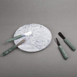 Creative Home 74050 Natural Green Marble Set of 4 Pieces Cheese Butter Spreaders