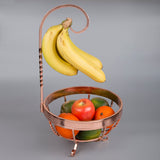 Creative Home Metal Banana Tree Fruit Basket Finish, Copper