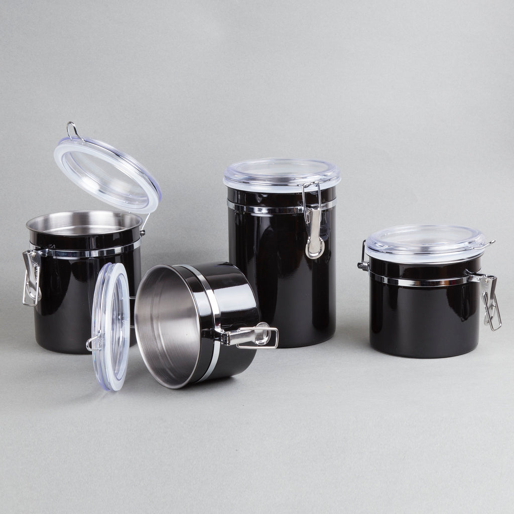 Creative Home Set of 4 Pieces Stainless Steel Canister Container Set