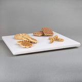 Genuine Natural Marble Stone 12” Square Cheese Board, Pastry Board, Cutting Board - Off-White
