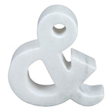 Creative Home 74864 Natural White Marble Stone Marble Letter Ampersand, Bookends