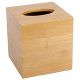 Creative Home Bamboo Square Box Cover Tissue Holder,