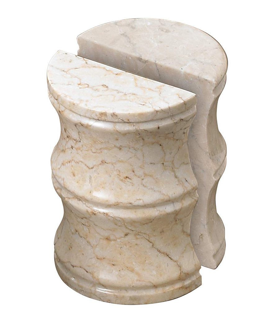 Champagne Marble Stone Set of 2 Pieces Bookend Set Kathy Style Beige