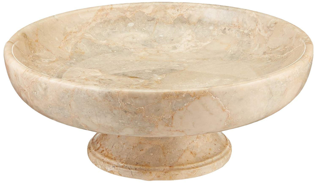 Genuine Natural Marble Fruit Bowl on Pedestal