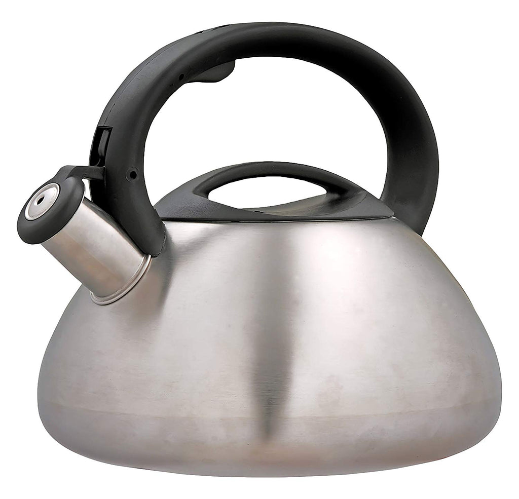 Creative Home Crescendo 3.1 Quart Stainless Steel Whistling Tea Kettle with  Aluminum Capsulated Bottom, Black Color - On Sale - Bed Bath & Beyond -  10669175