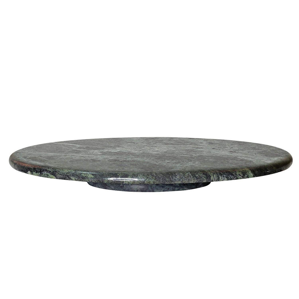 Genuine Natural Green Marble 12" Diam. Lazy Susan Serving Plate