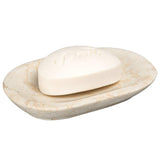 Natural Champagne Marble Bar Dish Tray Soap Holder, Double Rings Collection, Beige