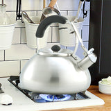 Creative Home Savanah 3 Qt Stainless Steel Whistling Tea Kettle - brushed finish