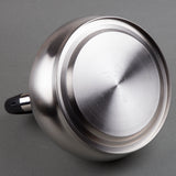 Triumph 3.5 Quart Stainless Steel Whistling Tea Kettle with Aluminum Capsulated Bottom, Green
