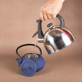 Creative Home 30 oz. Cast Iron Tea Pot with Removable Stainless Steel Infuser Basket