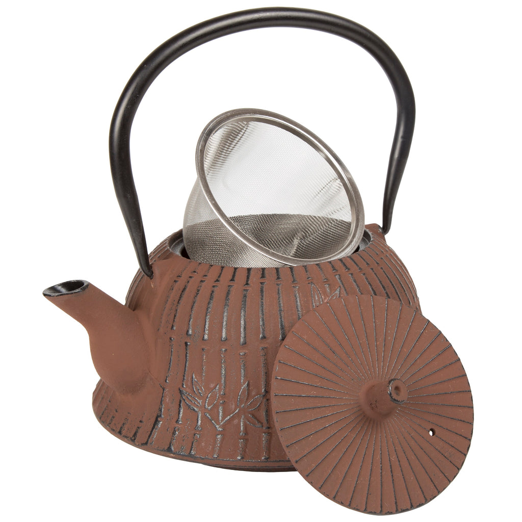Creative Home Cast Iron Tea Pot with Stainless Steel Infuser Basket, 40 oz