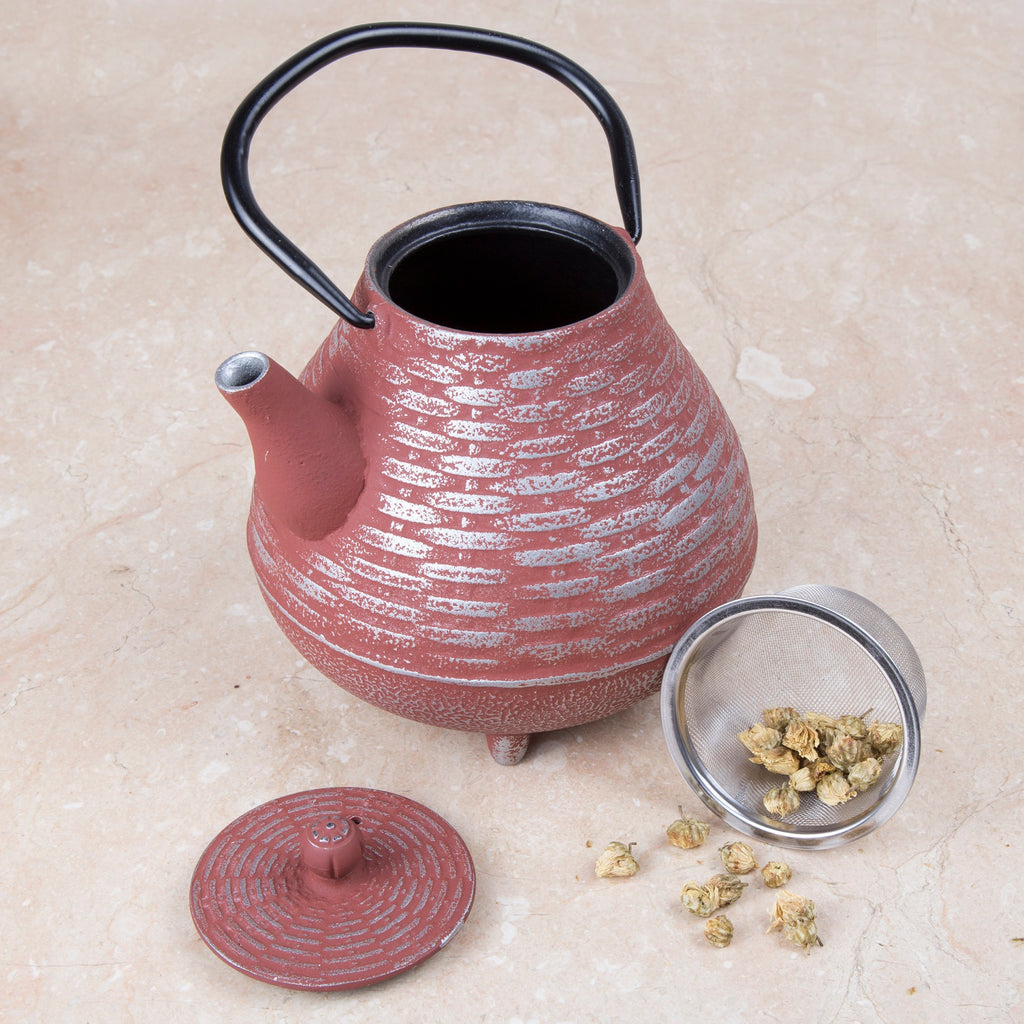 Creative Home Kyusu Cast Iron Tea Pot, 40 oz