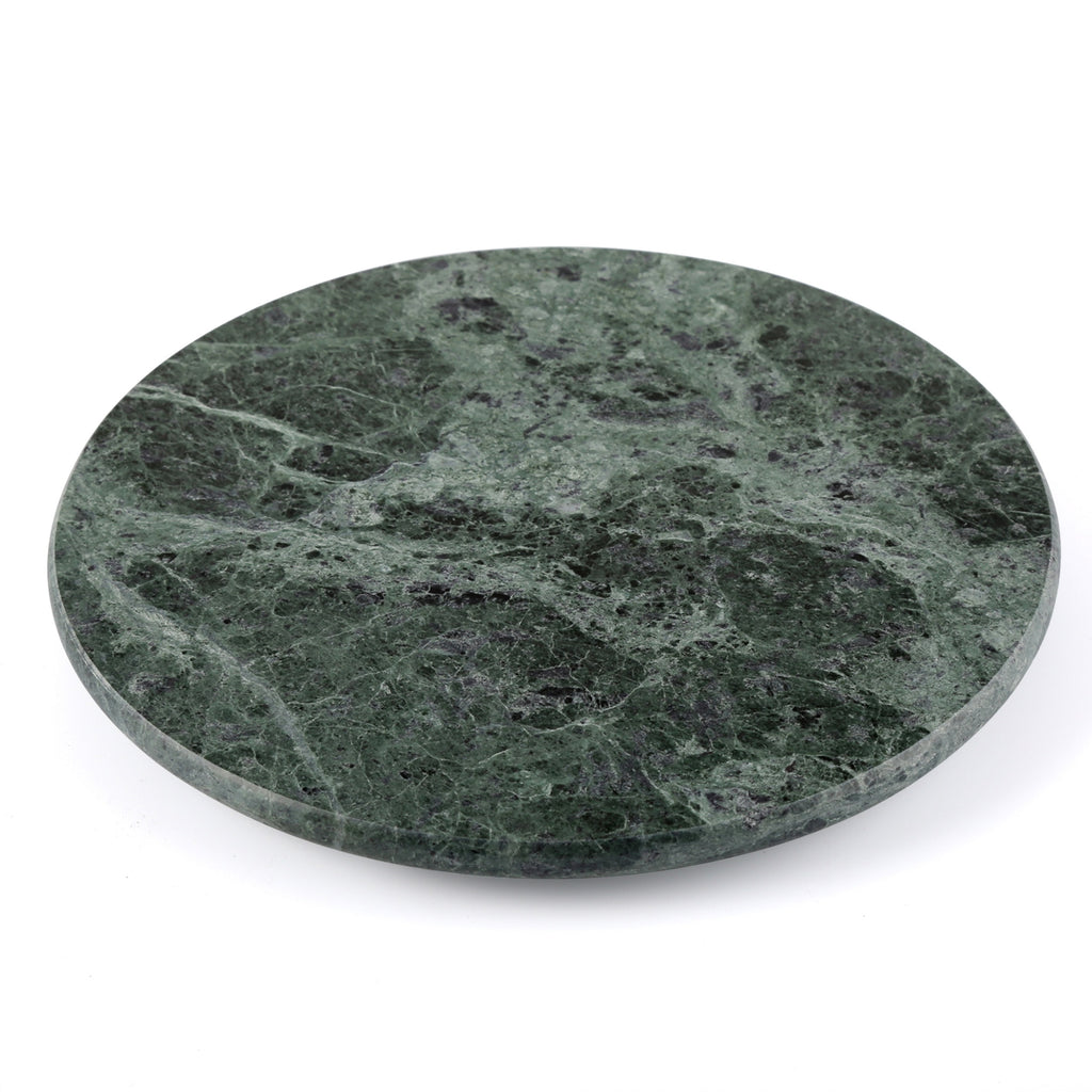 Creative Home Natural Green Marble 8 Inches Round Trivet, Cheese Board
