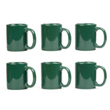 Creative Home Set of 6 Pieces 12 oz. Ceramic Coffee Mug, Tea Cup - Black