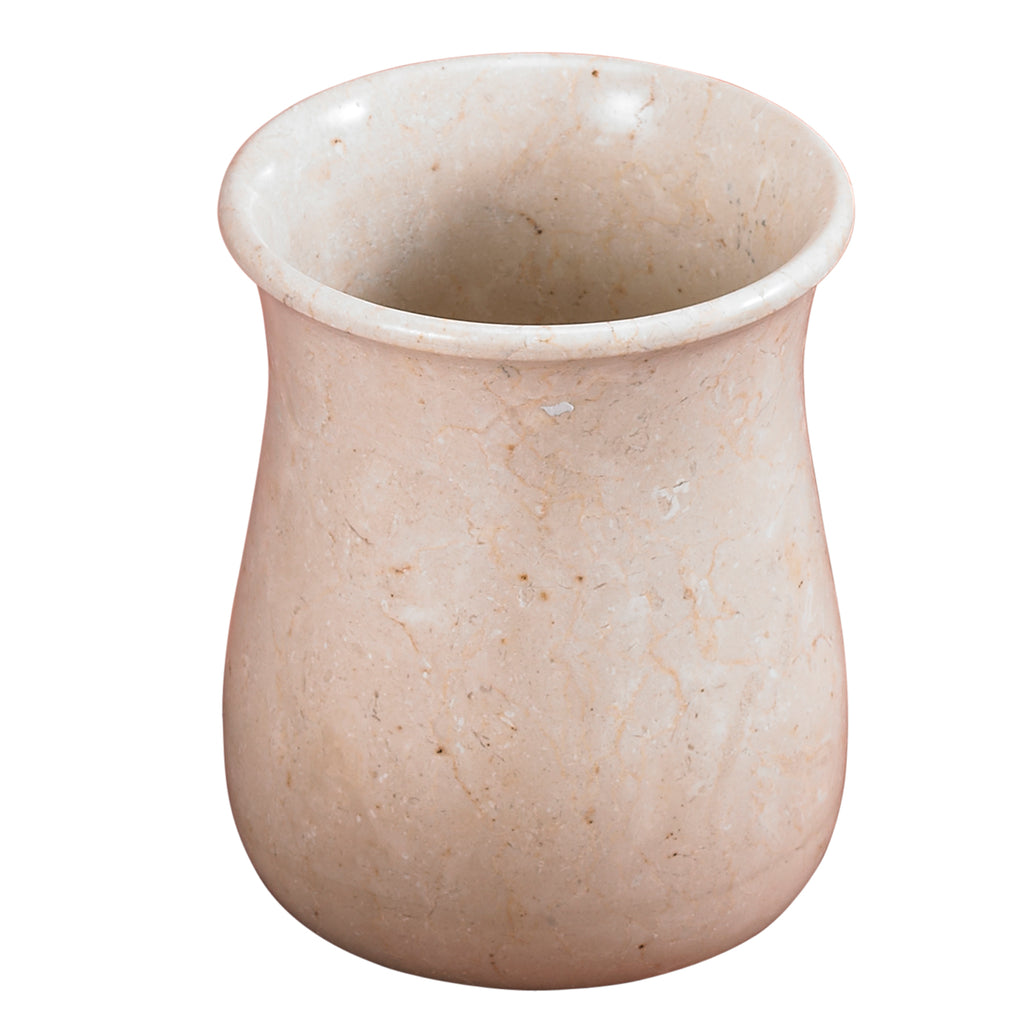 Creative Home Champagne Marble Bath Wastebasket - Vase shape