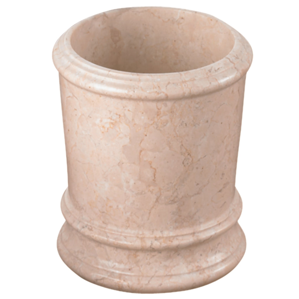 Creative Home Champagne Marble Wastebasket - Pedestal design