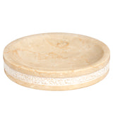 Creative Home Natural Champagne Marble Hand Carved Soap Dish