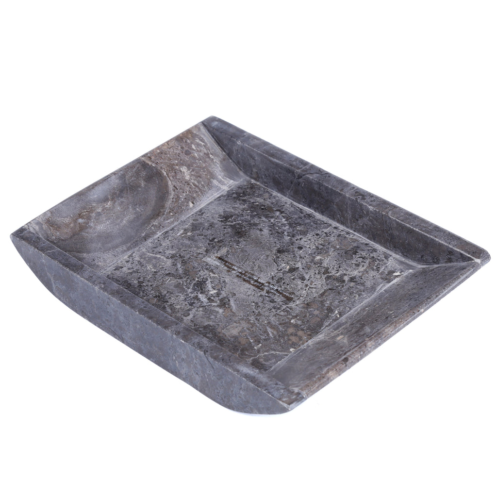Creative Home Marble Boat Shaped Candle Holder - Charcoal Marble