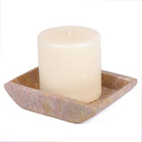 Creative Home Marble Boat Shaped Candle Holder, Small - Terra Cotta