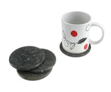 Creative Home 74668 Natural Charcoal Marble Set of 4 Pieces Round Coaster