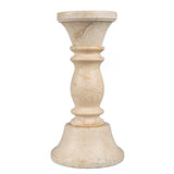 Creative Home Natural Champagne Marble 11" Height Pillar Candle Holder