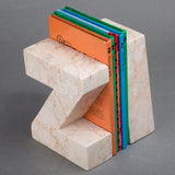 Creative Home Champagne Marble Stone AZ Style Bookend Set