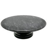 Creative Home Black Marble 10" x 10" Cake Plate on Pedestal